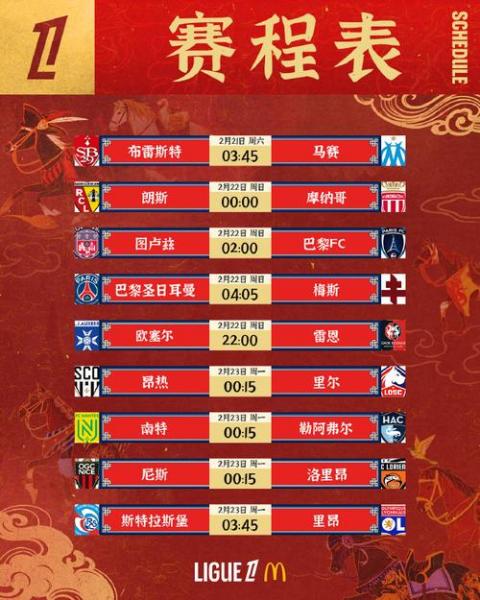 法甲赛程比分排名最新，法甲最新比分赛果？